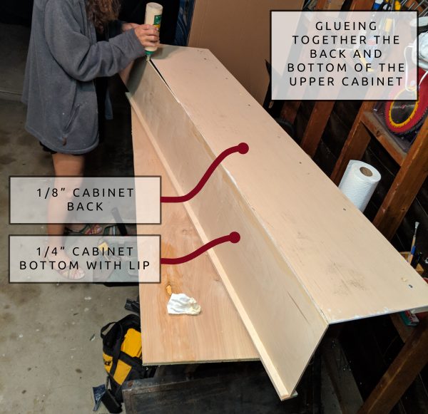 6 DIY Camper Van Conversion Upper Cabinets Glueing