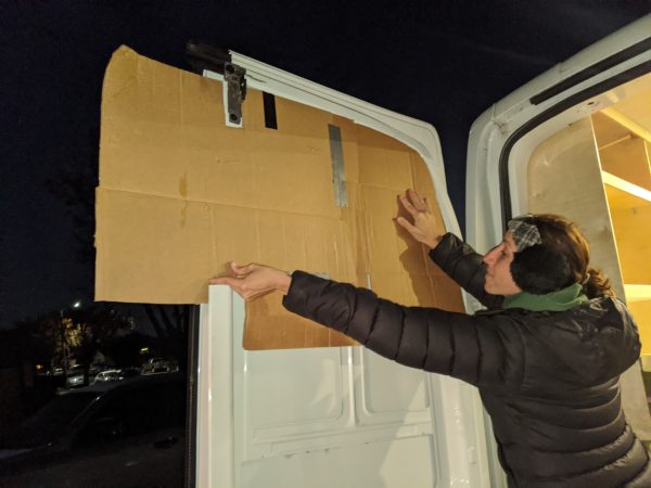 Wall Paneling Back Doors Cardboard Template DIY Camper Van Conversion