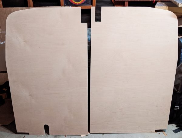 Wall Paneling Back Doors Cut DIY Camper Van Conversion