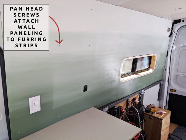Wall Paneling Pan Head Screw DIY Camper Van Conversion