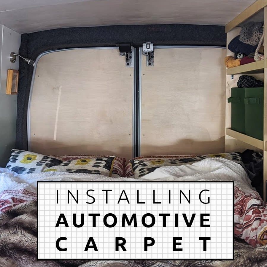 Automotive-Carpet-Onto-Camper-Van-Wall-Installation