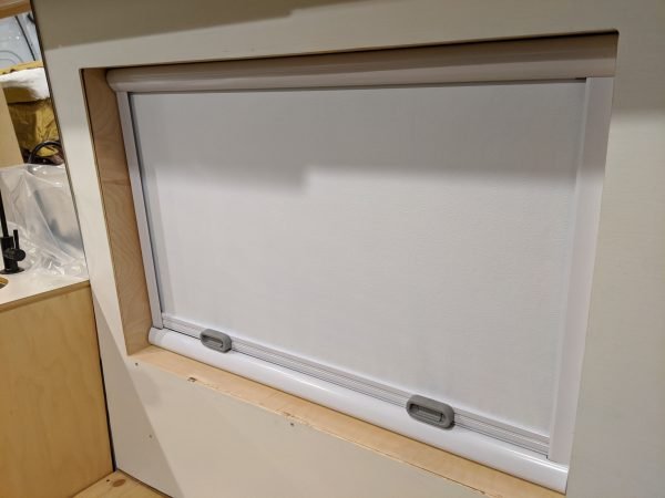 Wall Paneling At Window With Flush Trim Finish DIY Camper Van Conversion