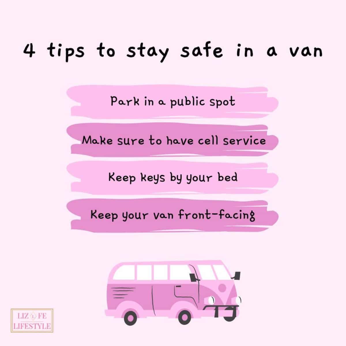 staying safe in a van