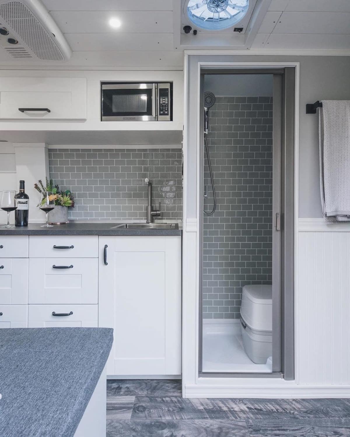 toilet and shower combo